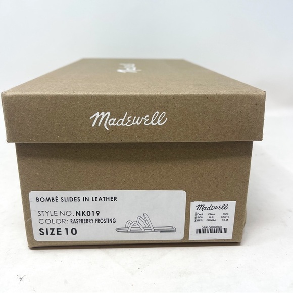 NWT Madewell The Amel Slide Sandal Raspberry Frosting Pink  Genuine Leather 10 - Picture 4 of 5